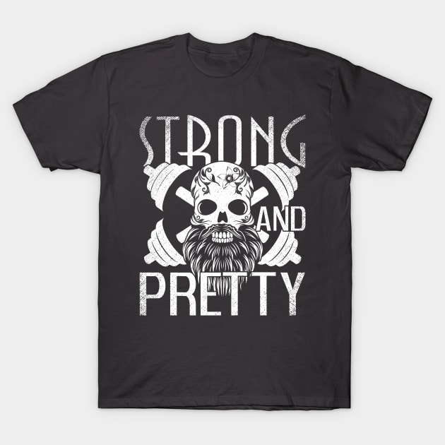 Strong and Pretty Strongman Gym Vintage T-Shirt by Sofiia Golovina